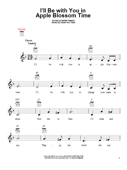 Product gallery: Page 1 of 1 I'll Be With You In Apple Blossom Time, Neville Fleeson