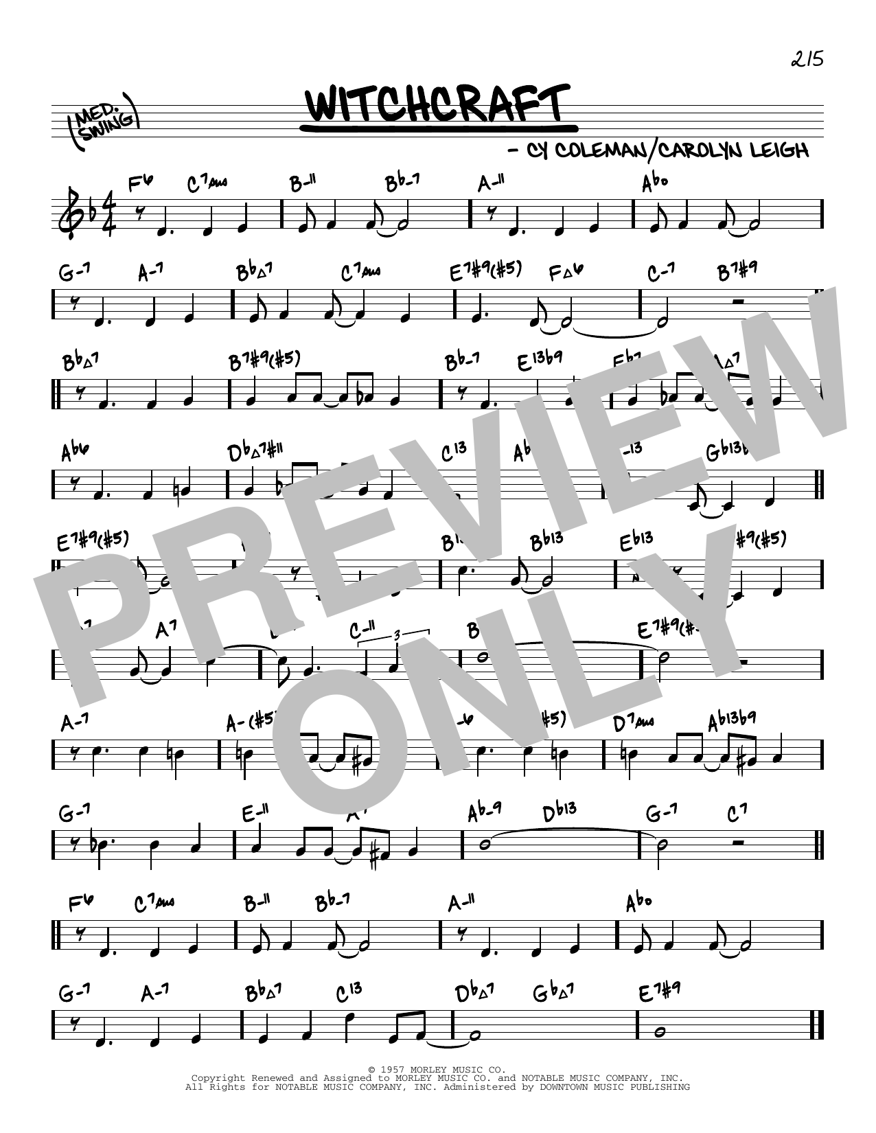 Product picture to: Witchcraft (arr. David Hazeltine)