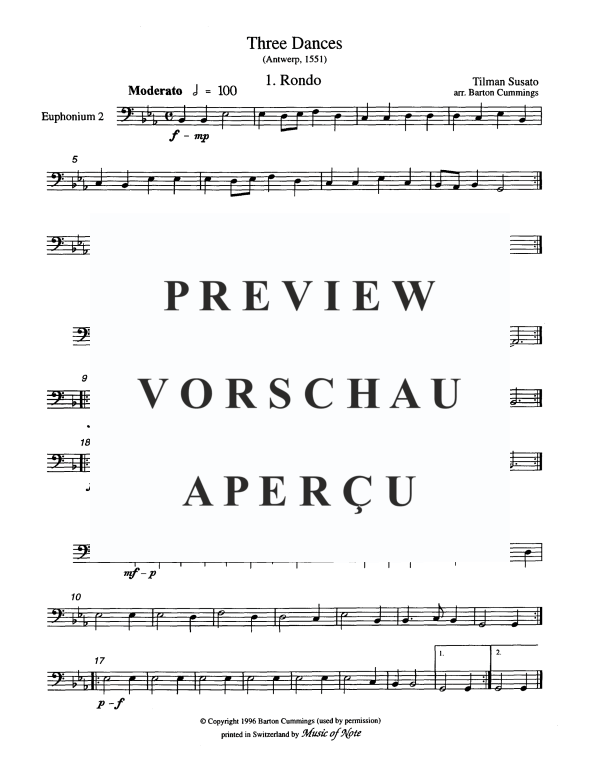 Produktgalerie: Seite 8 von 10 Drei Tänze, , Tuba Quartett EETT