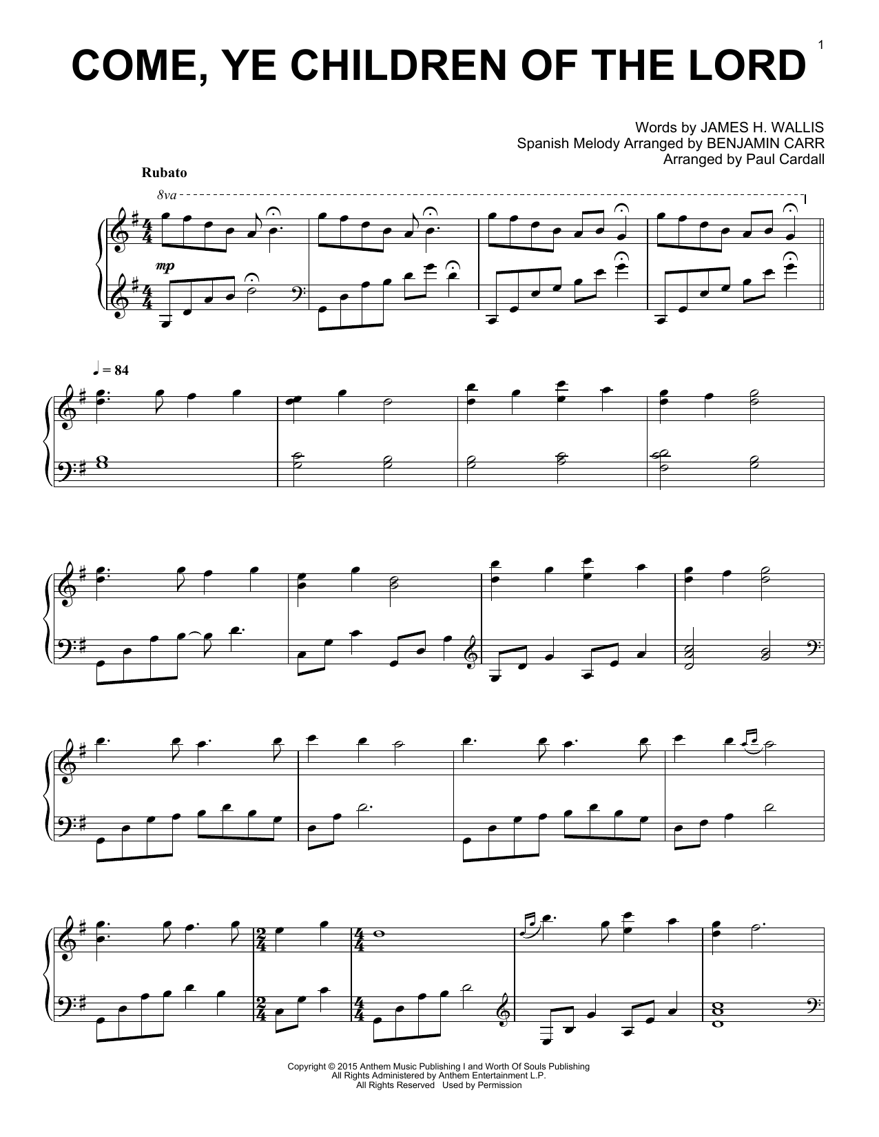 Produktbild zu: Come, Ye Children Of The Lord