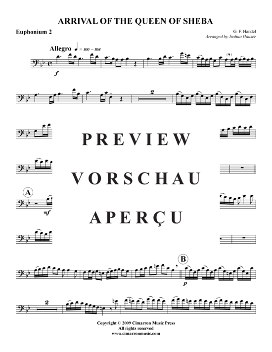 Product gallery: Page 13 of 21 Arrival of the Queen of Sheba , , (Tuba-Ensemble, EETTT)