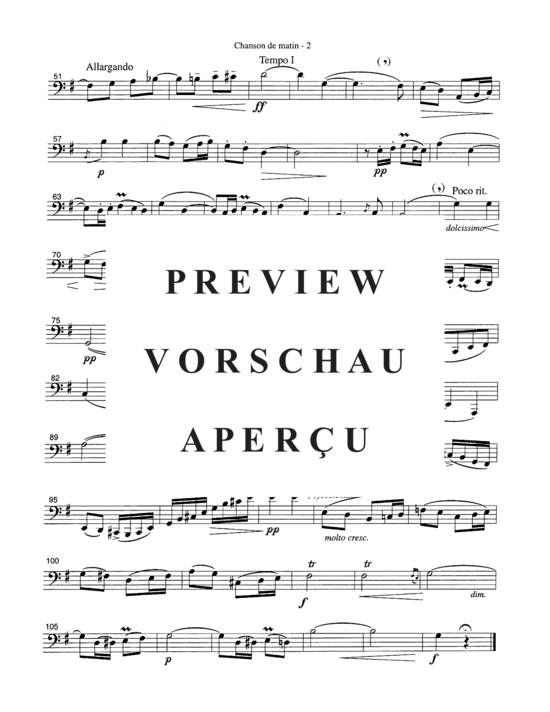 Product gallery: Page 11 of 11 Chanson de Matin , , (tuba + piano)