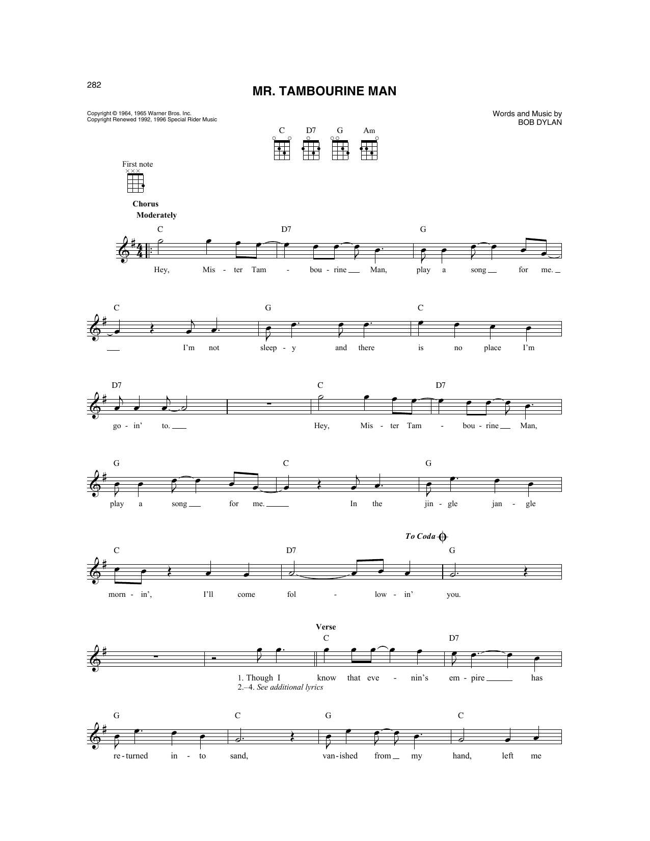 Produktbild zu: Mr. Tambourine Man