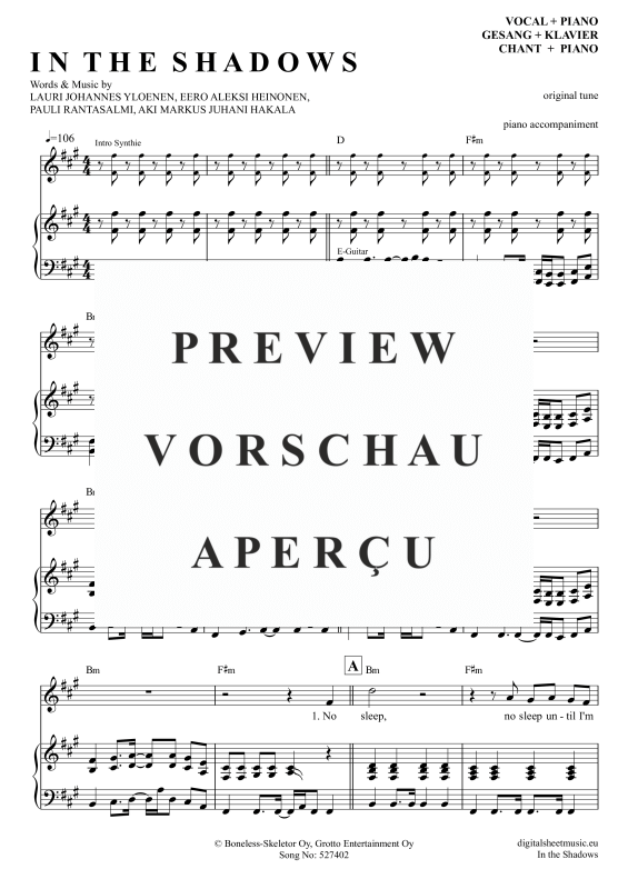 gallery: In The Shadows, Rasmus, Gesang mit Klavierbegleitung