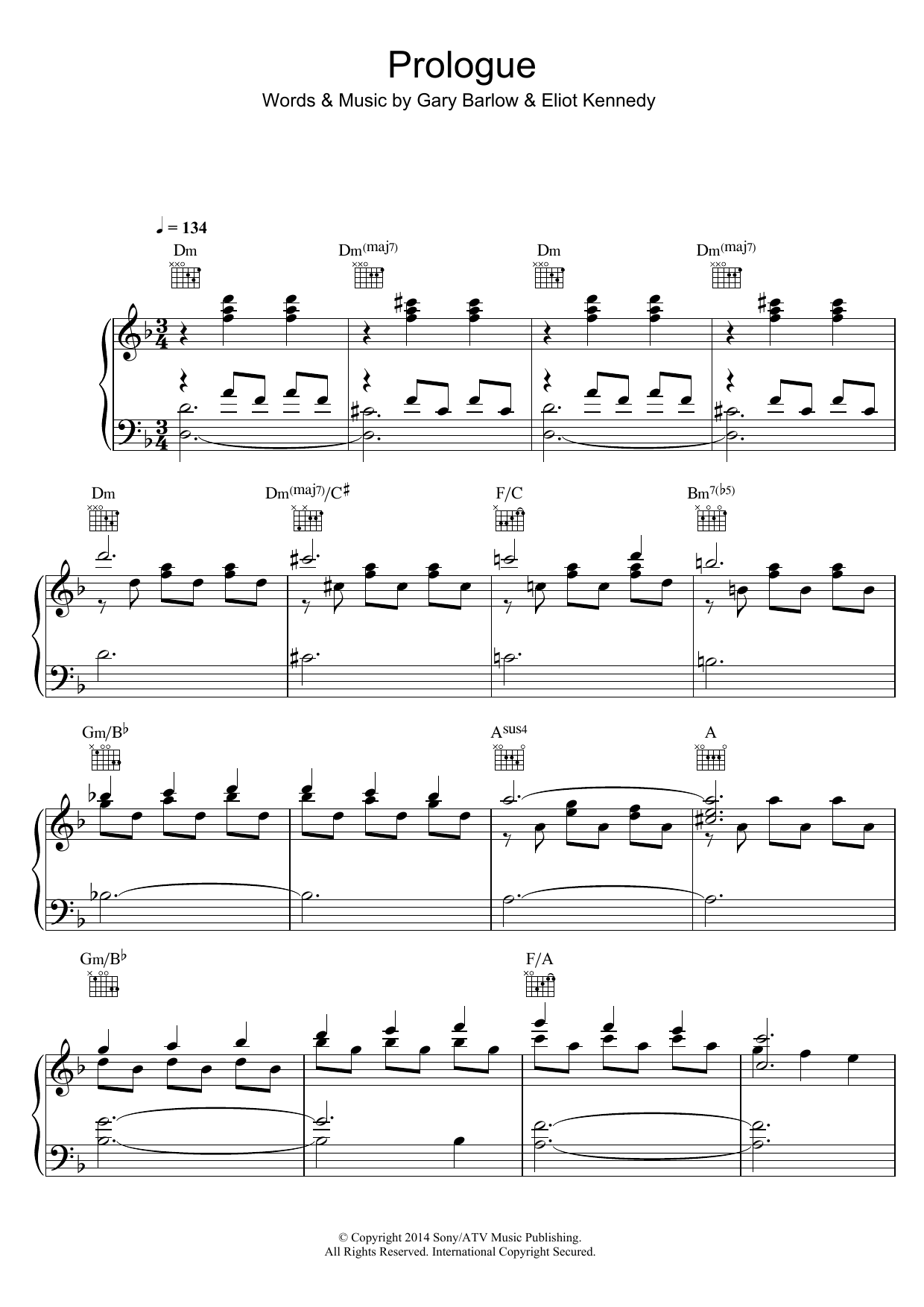 Produktbild zu: Prologue (from 'Finding Neverland')