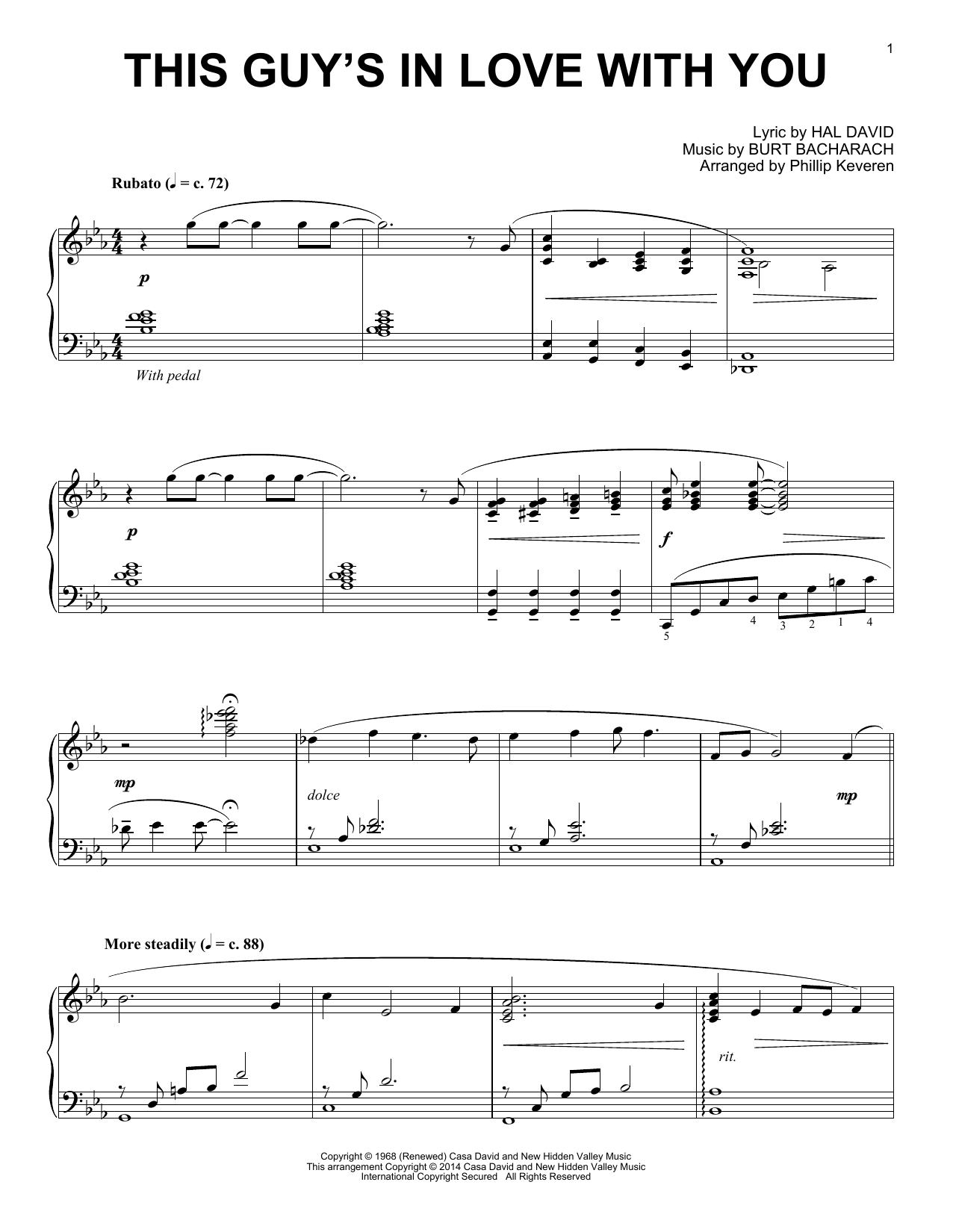 Produktbild zu: This Guy's In Love With You (arr. Phillip Keveren)