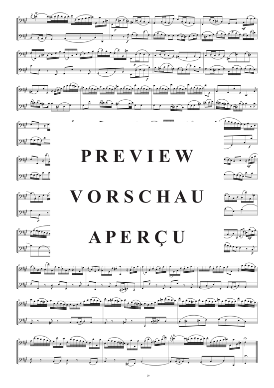 Produktgalerie: Seite 3 von 3 Arie aus der Kantate Nr.9 für zwei Celli, , 