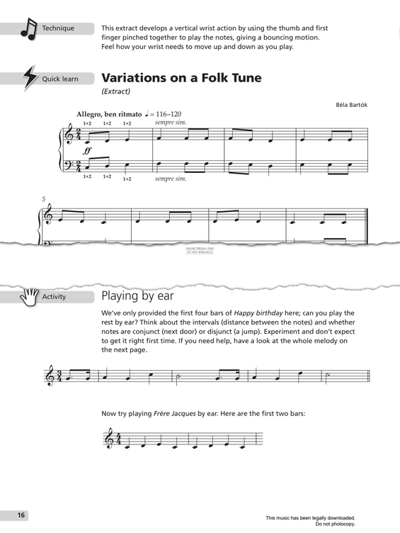 Product gallery: Page 1 of 1 Variations On A Folk Tune, Bela Bartok