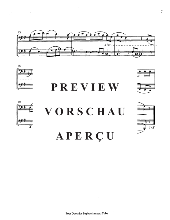 Produktgalerie: Seite 9 von 21 Four Duets , , (Tuba Duett ET oder Posaune und Tuba)