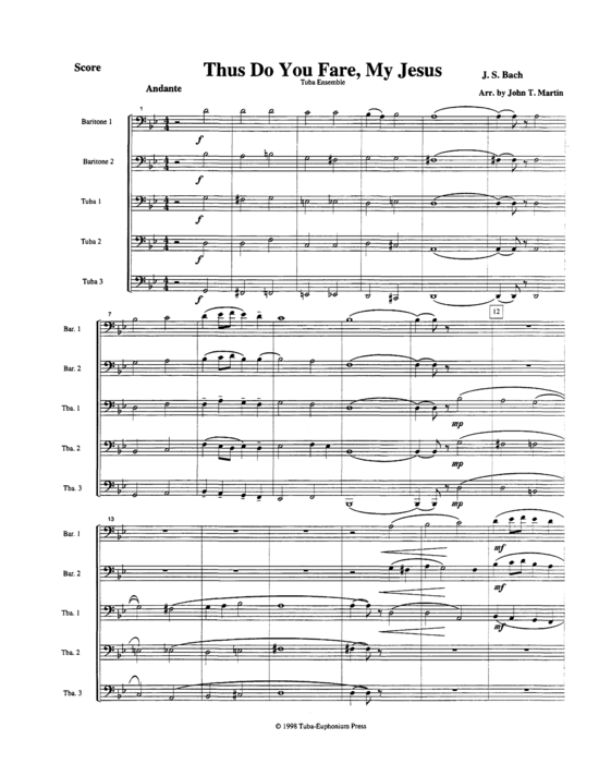 Product picture to: Thus Do You Fare, My Jesus J.S. Bach