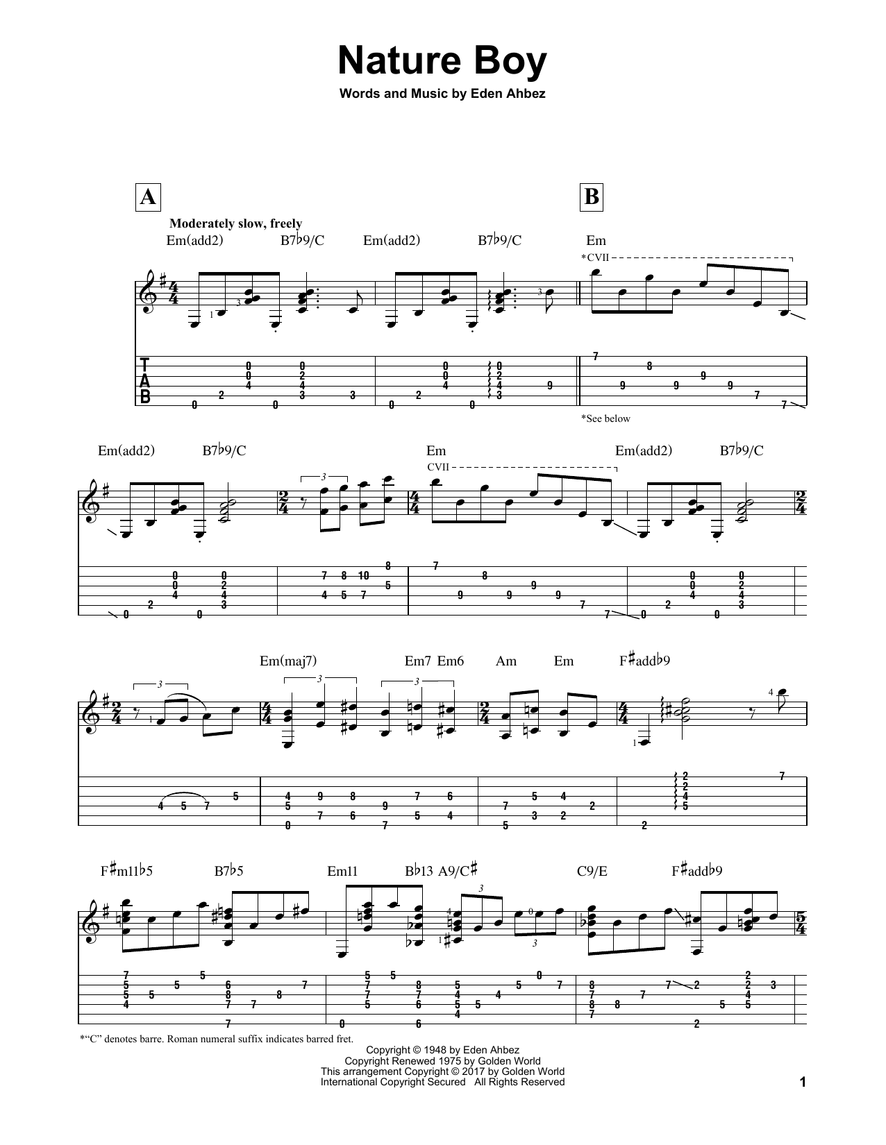 Product picture to: Nature Boy (arr. Matt Otten)