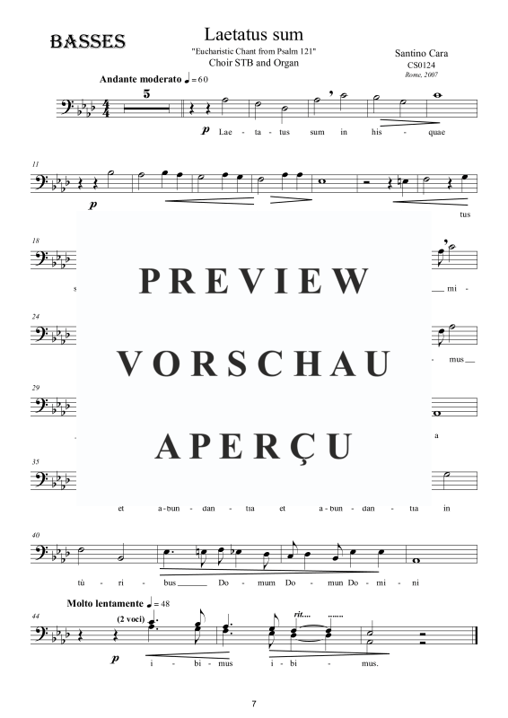 Produktgalerie: Seite 8 von 8 Laetatus sum - Eucharistic Chant (Psalm 121), , Gemischter Chor STB und Orgel