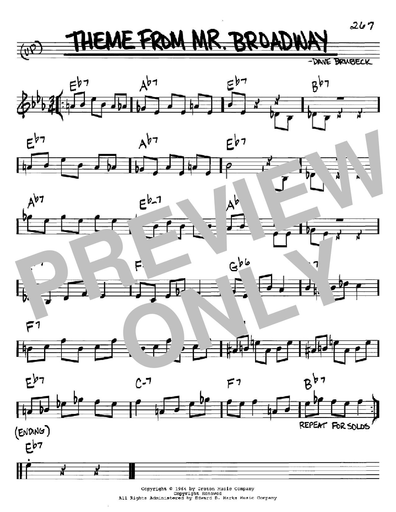 Produktbild zu: Theme From Mr. Broadway