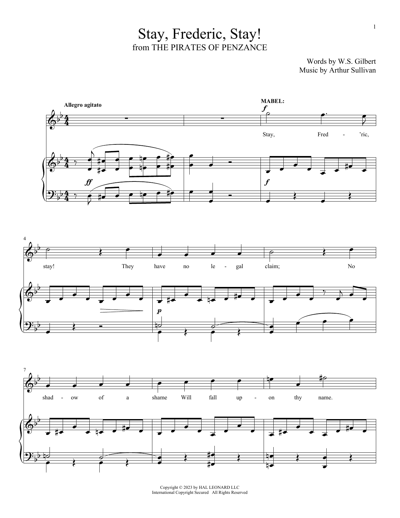 Produktbild zu: Stay, Frederic, Stay! (from The Pirates Of Penzance)