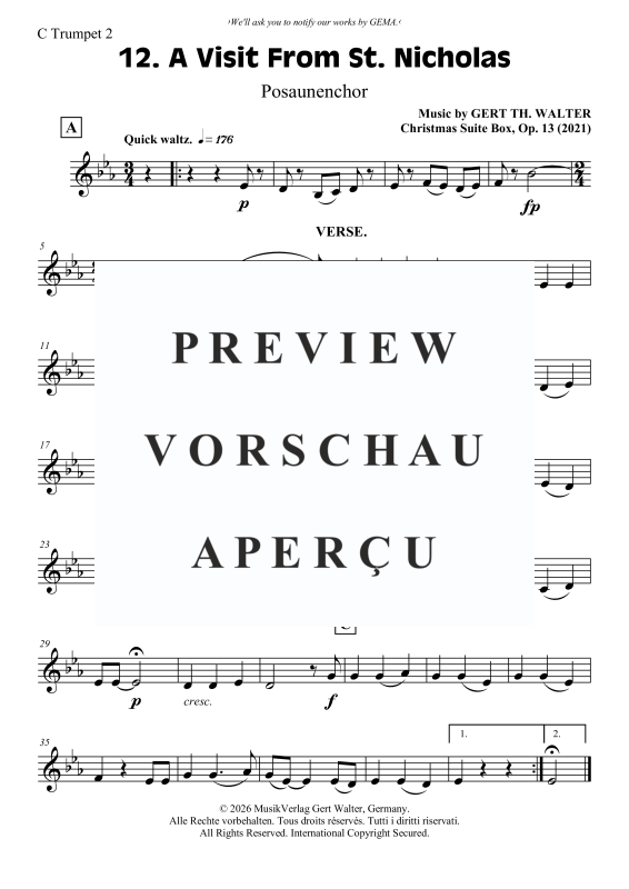 Produktgalerie: Seite 6 von 9 A Visit From St. Nicholas, , Posaunenchor