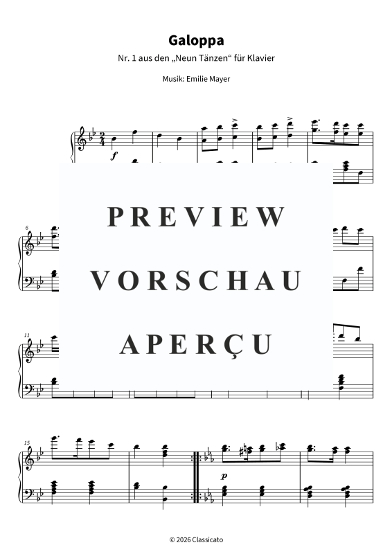 Produktgalerie: Seite 5 von 6 Galoppa - Nr. 1 aus den Neun Tänzen für Klavier, , Klavier Solo