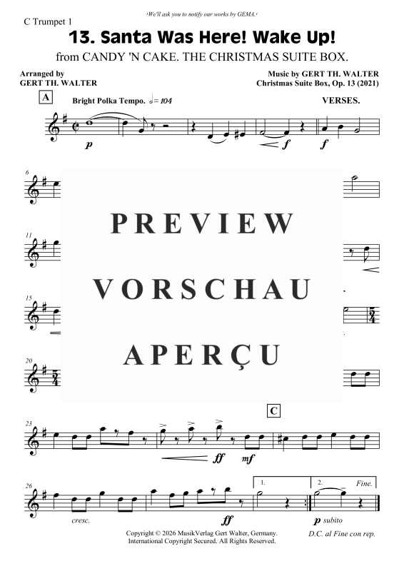Produktgalerie: Seite 5 von 10 Santa Was Here! Wake Up!, , Posaunenchor