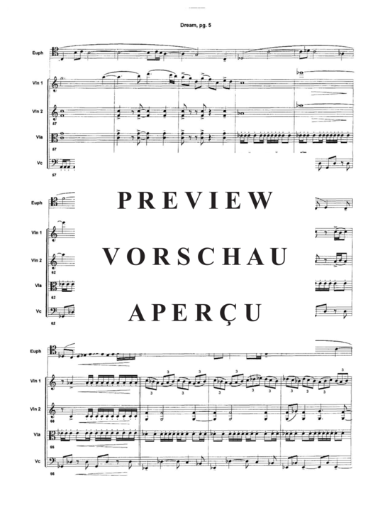 Produktgalerie: Seite 7 von 21 Dream , , (Quintett für Euphonium + Streicherquartett)