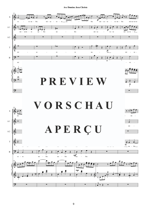 Produktgalerie: Seite 10 von 11 Ave Domine Jesu Christe, , Gemischter Chor SAATB und Orgel