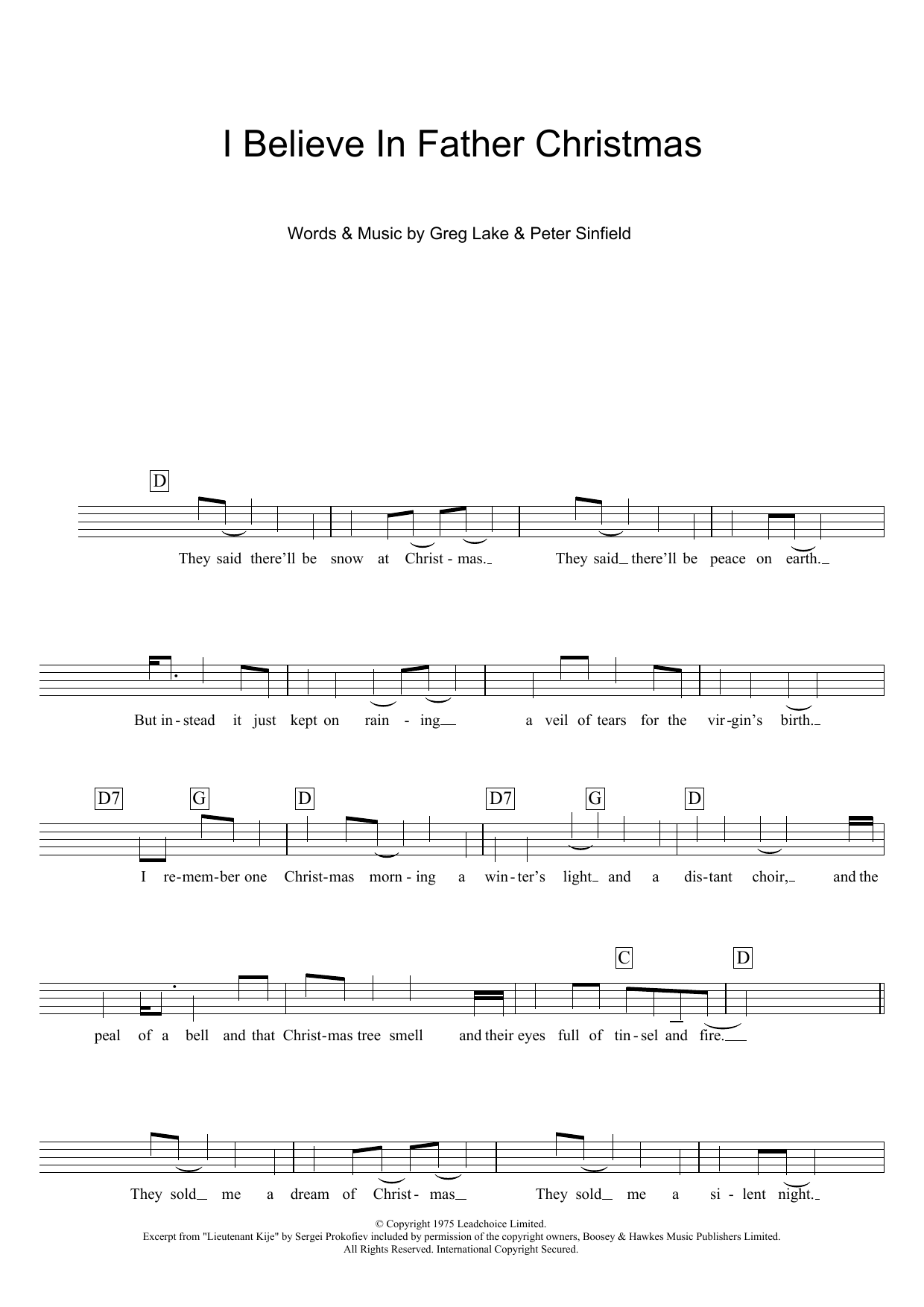 Product gallery: Page 1 of 1 I Believe In Father Christmas, Greg Lake