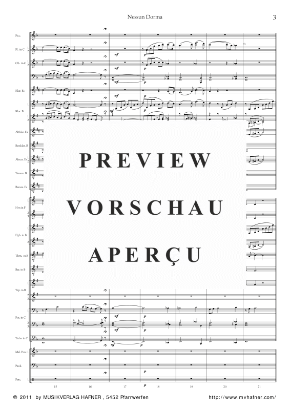 Product gallery: Page 8 of 11 Nessun Dorma, , (large wind orchestra)