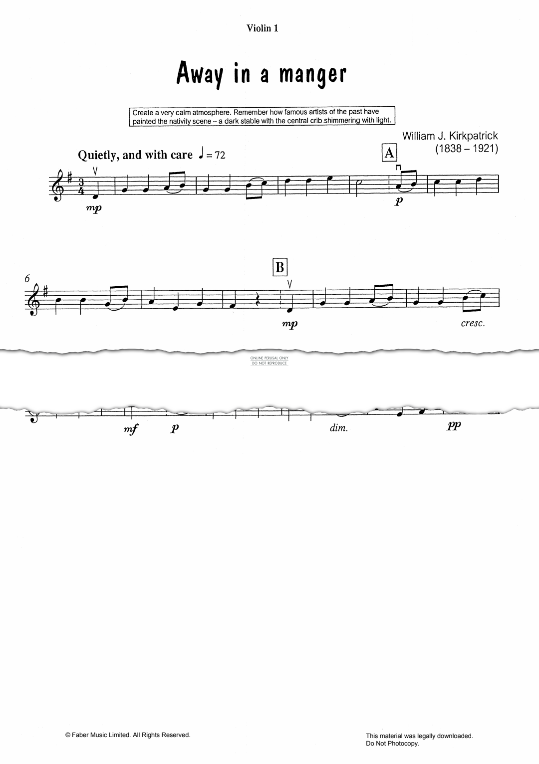 Produktgalerie: Seite 1 von 1 Away In A Manger/The Holly And The Ivy, W. J. Kirkpatrick, Viola, Violine, Violoncello