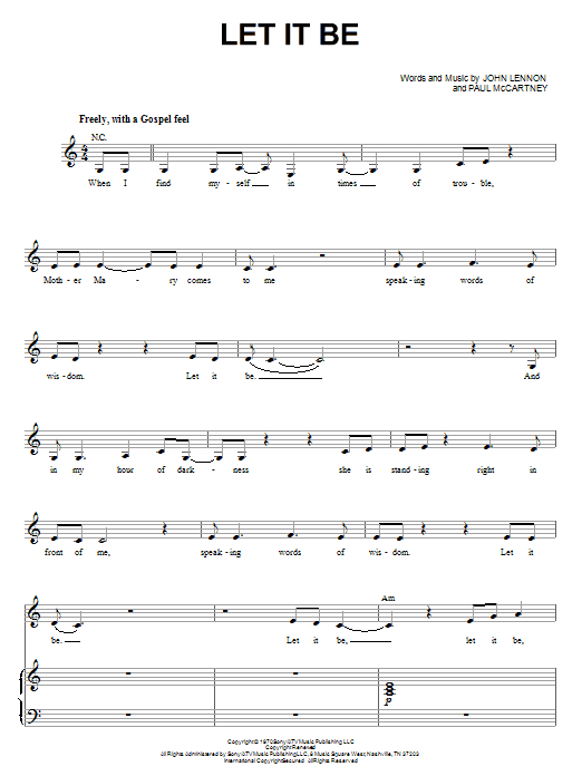 Product gallery: Page 1 of 1 Let It Be (from Across The Universe), The Beatles