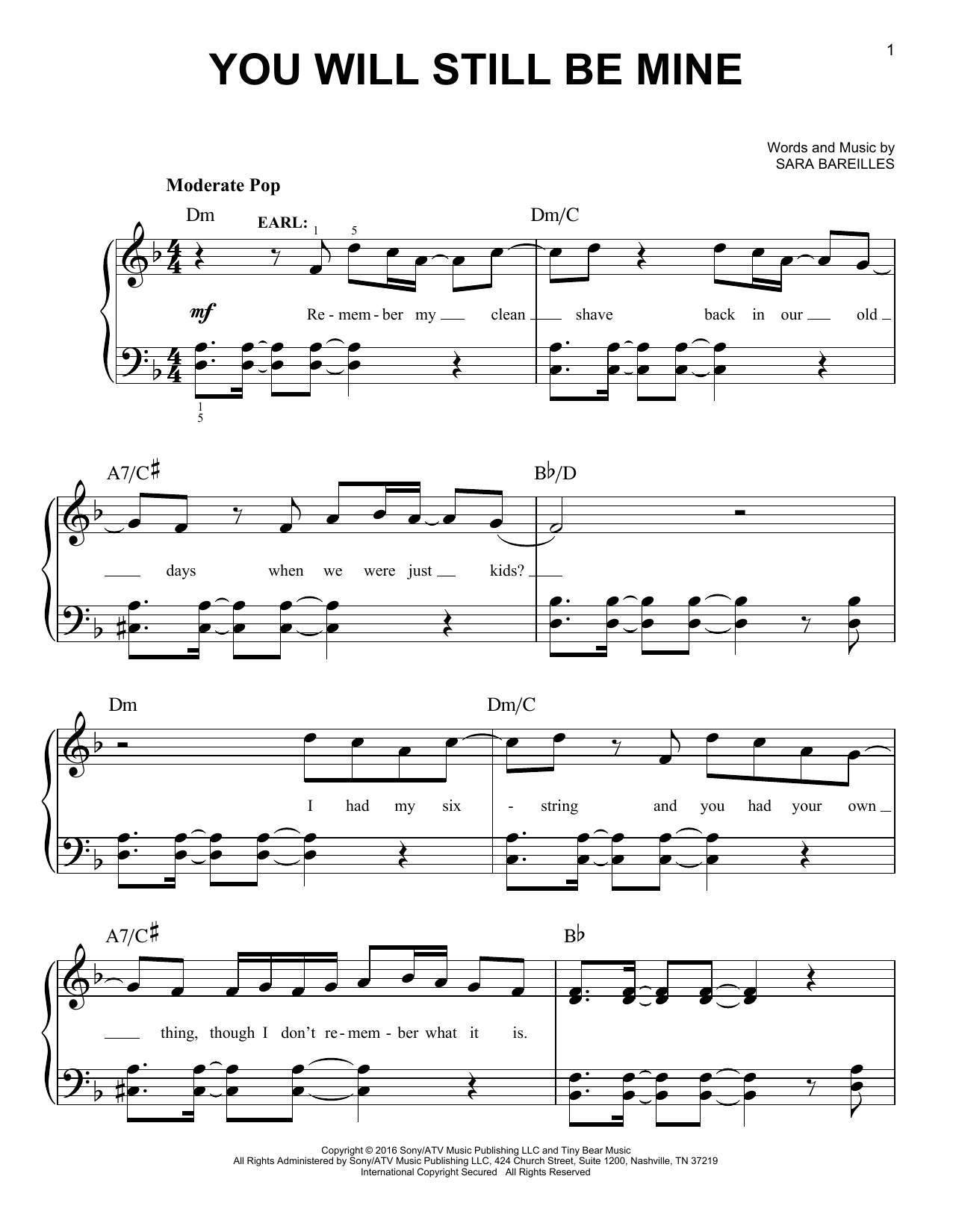 Produktbild zu: You Will Still Be Mine (from Waitress The Musical)