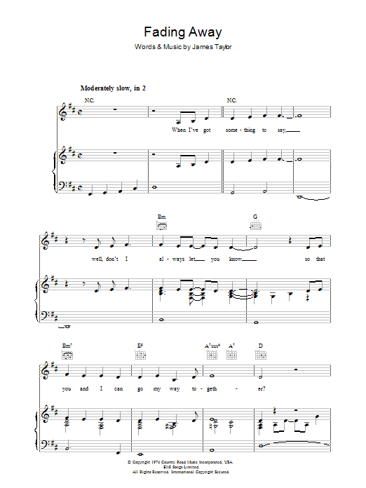 Produktgalerie: Seite 1 von 1 Fading Away, James Taylor, Gesang, Gitarre, Klavier