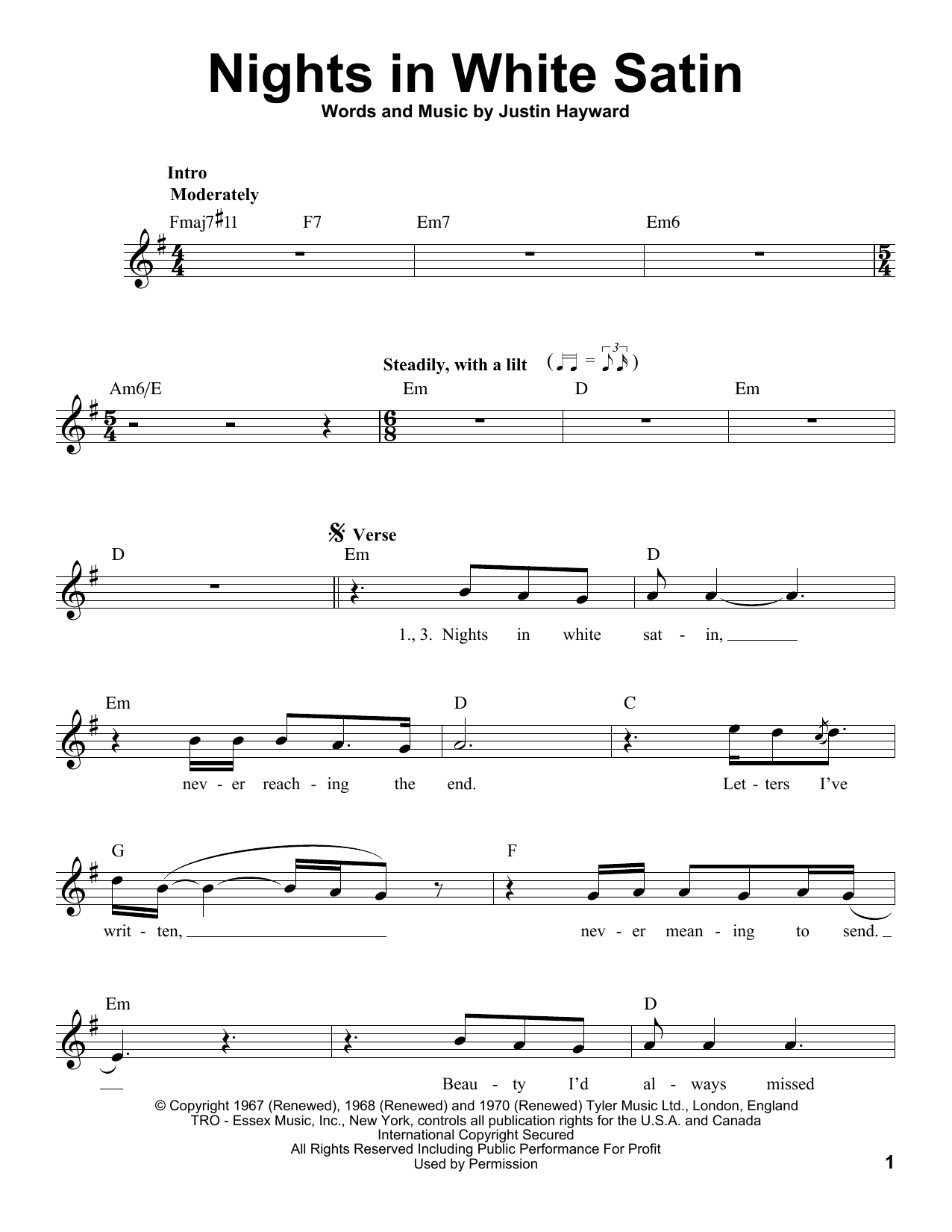 Produktbild zu: Nights In White Satin