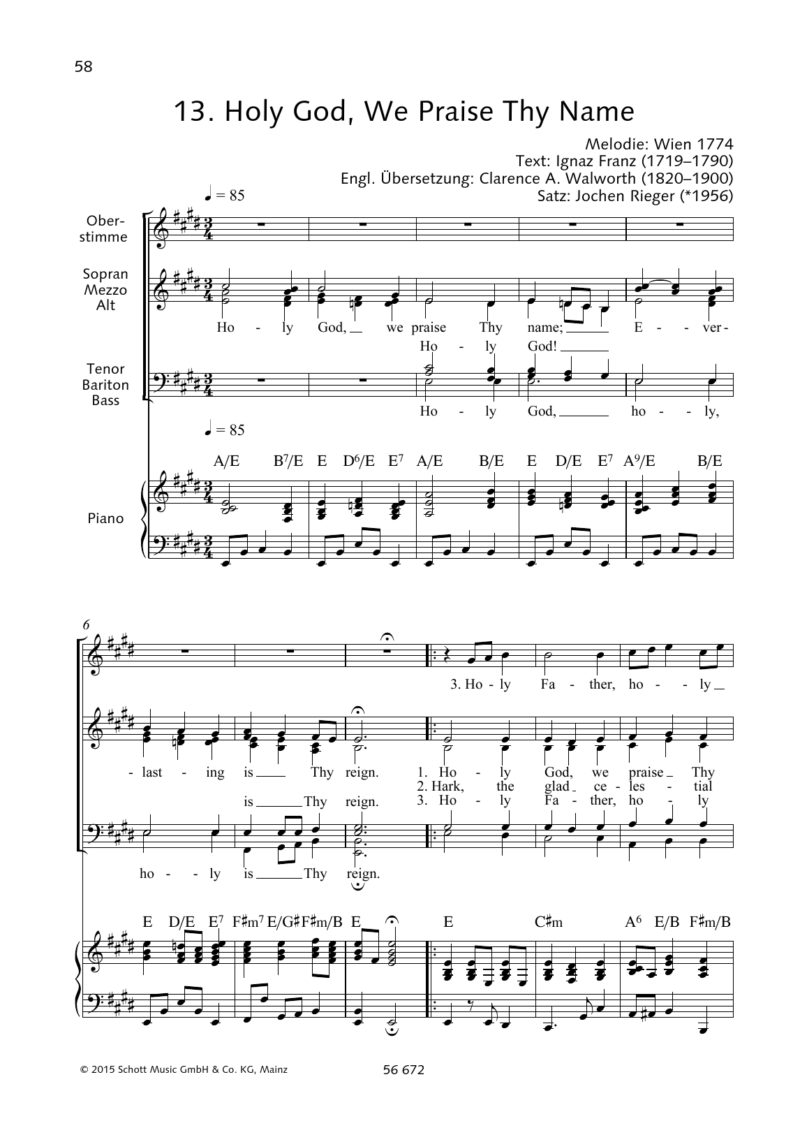 Produktbild zu: Holy God, We Praise Thy Name