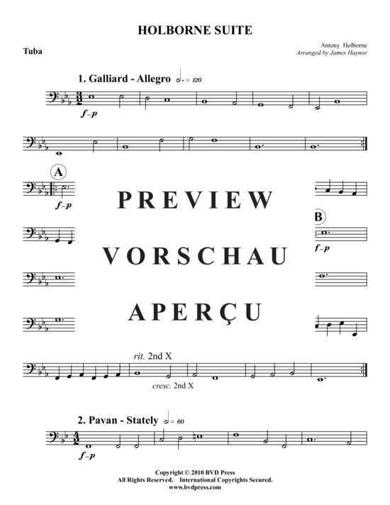 Produktgalerie: Seite 13 von 14 Holborne Suite , , (Blechbläserquintett)