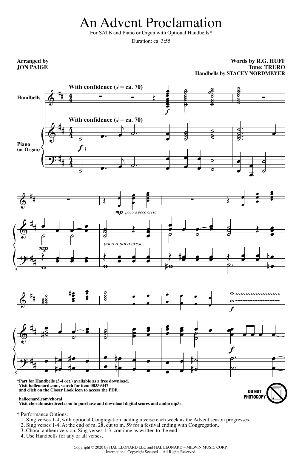 Produktbild zu: An Advent Proclamation (arr. Jon Paige)