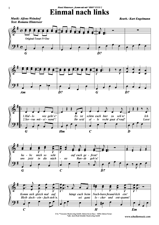 Produktbild zu: Einmal nach links Hansi Hinterseer