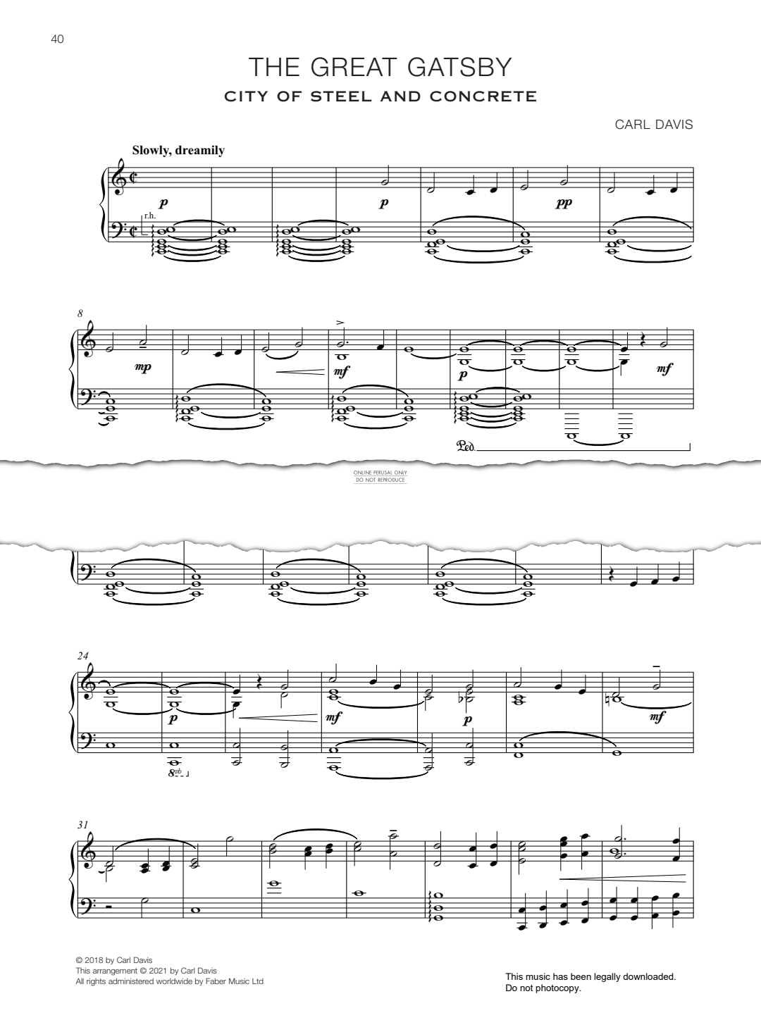 gallery: City Of Steel And Concrete (from 'The Great Gatsby'), Carl Davis