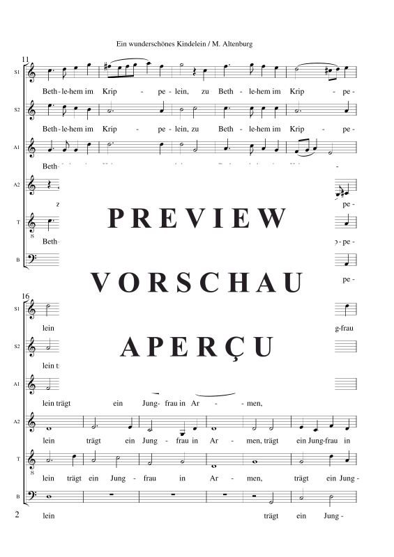 Produktgalerie: Seite 3 von 11 Ein wunderschönes Kindelein, , Gemischter Chor SSAATB
