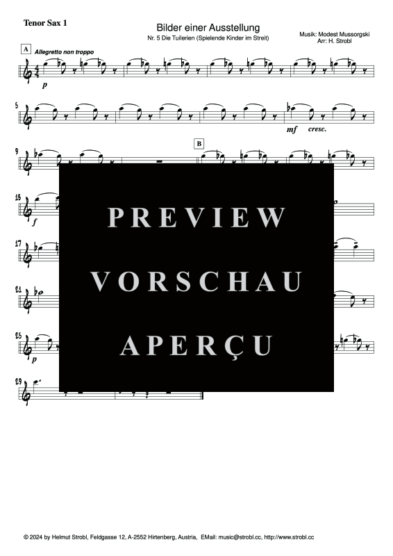 Produktgalerie: Seite 8 von 10 Die Tuilerien, , Saxophon Quintett