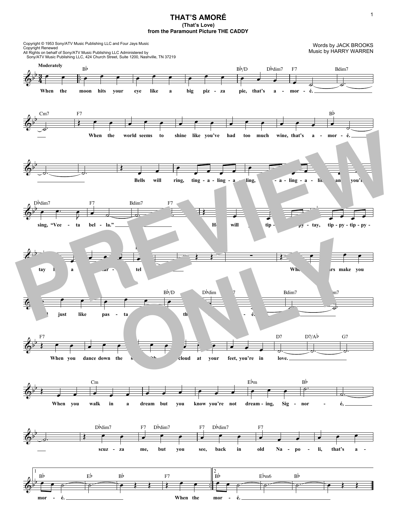 Produktbild zu: That's Amore (That's Love)