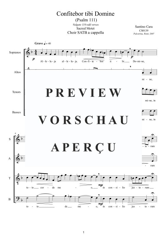 Produktgalerie: Seite 2 von 11 Confitebor tibi Domine - Sacred Motet, , Gemischter Chor