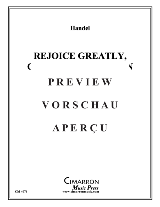 Produktgalerie: Seite 2 von 19 Rejoice Greatly, Daughter of Zion , , (Blechbläser Quintett)