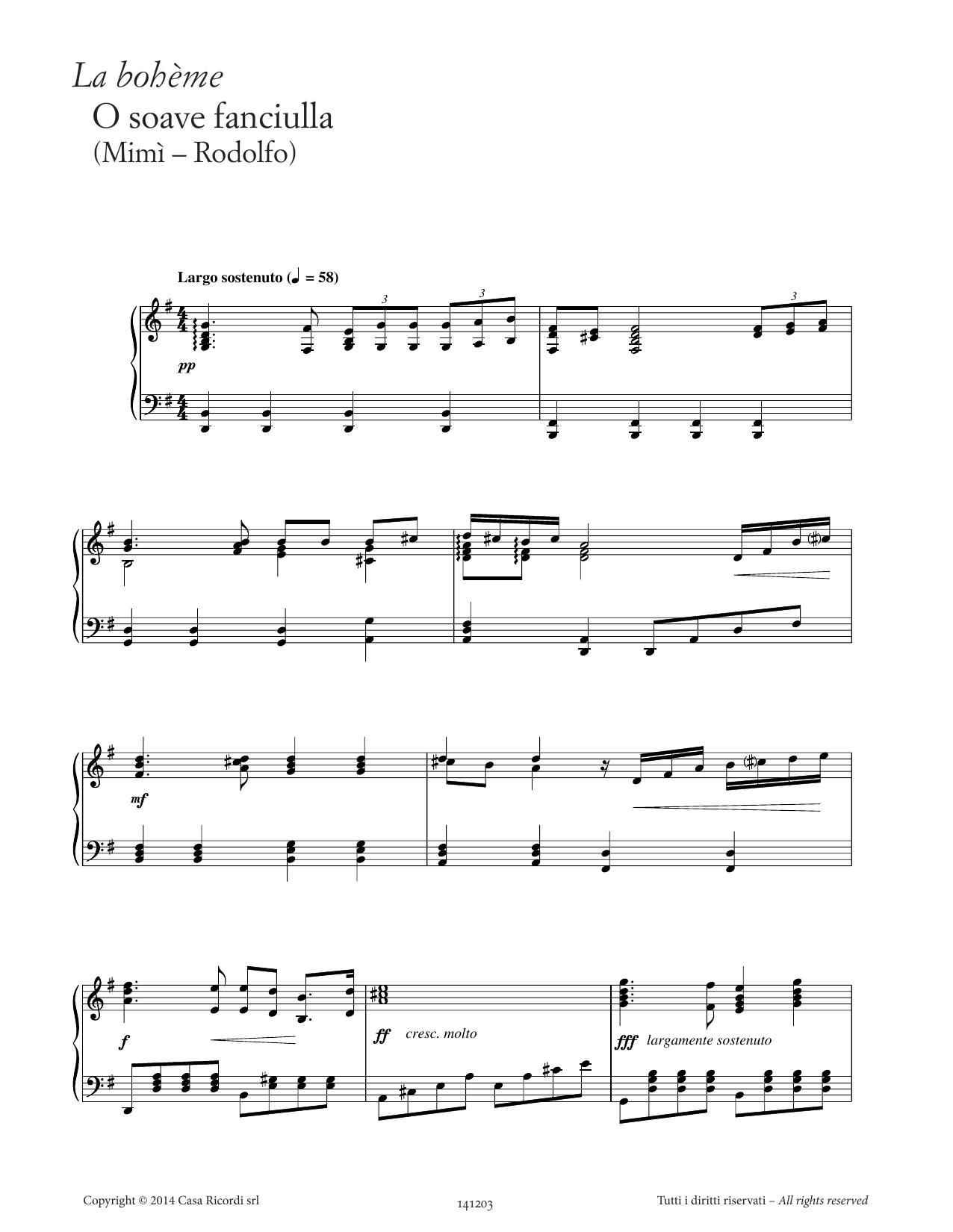 Produktbild zu: O soave fanciulla (from La Bohème)