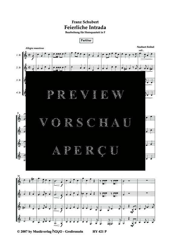 gallery: Feierliche Intrada, , (Horn Quartett)