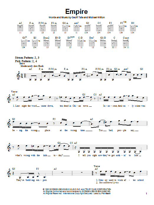 Produktgalerie: Seite 1 von 1 Empire, Queensryche, Gitarre