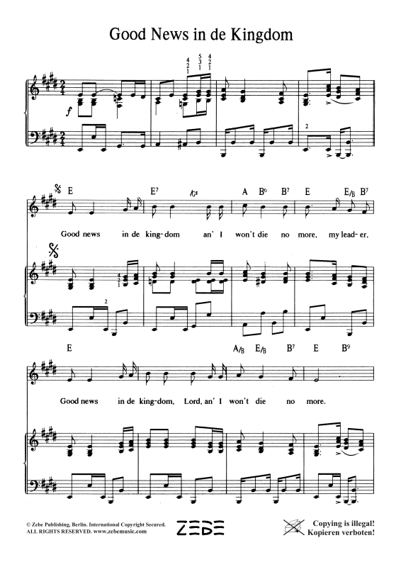 gallery: Good News in the Kingdom, , Voice and Piano