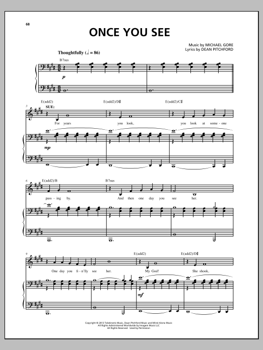 Produktbild zu: Once You See (from Carrie The Musical)