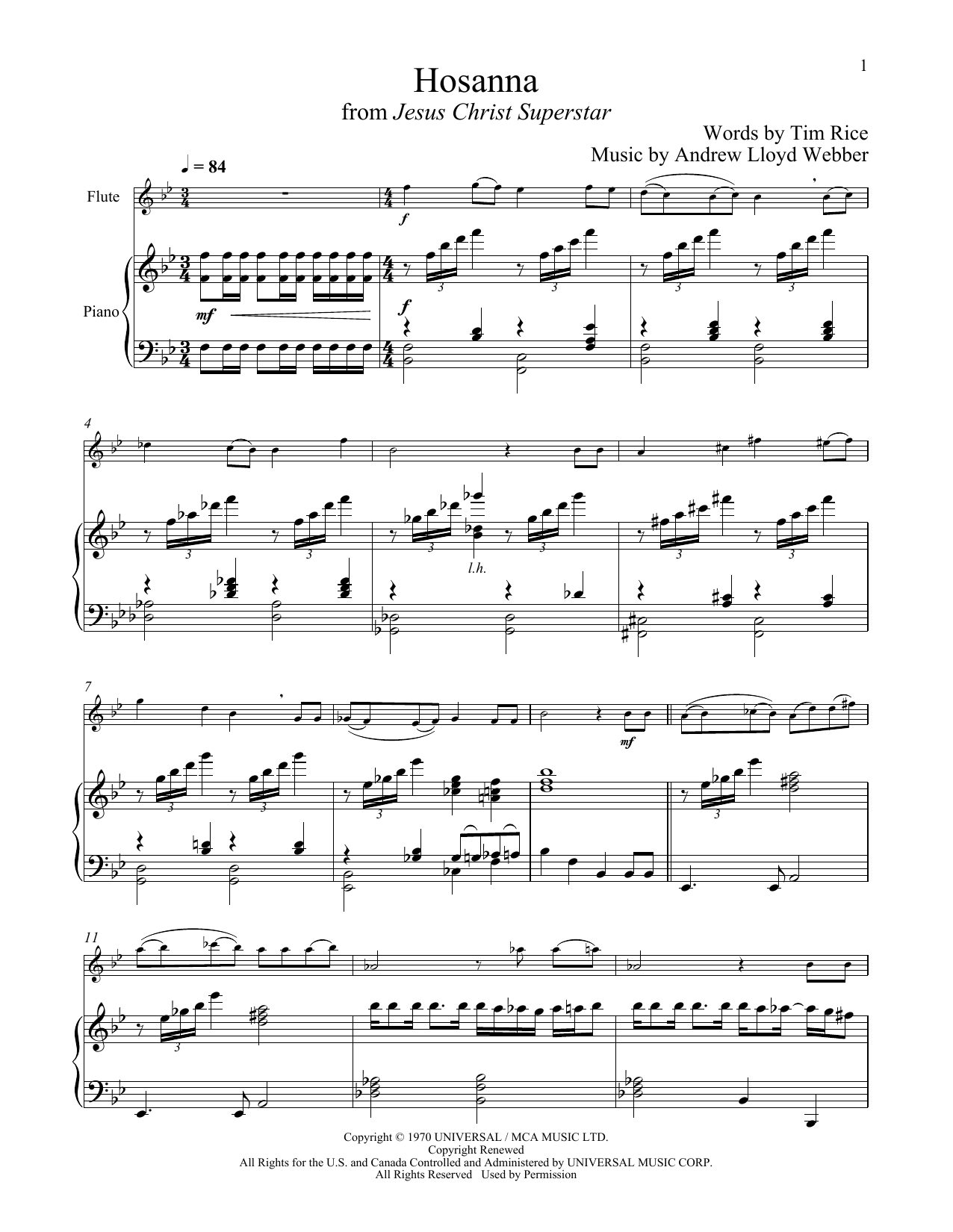 Produktbild zu: Hosanna (from Jesus Christ Superstar)