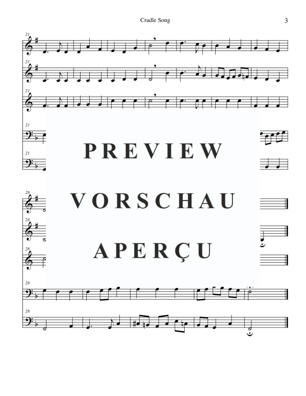 Produktgalerie: Seite 5 von 11 Cradle Song, , Blechbläser Quintett