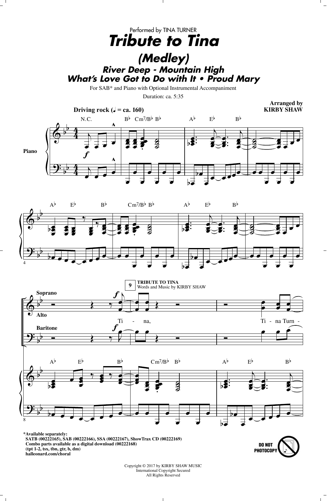 Produktgalerie: Seite 1 von 1 Tribute to Tina, Kirby Shaw, Chor