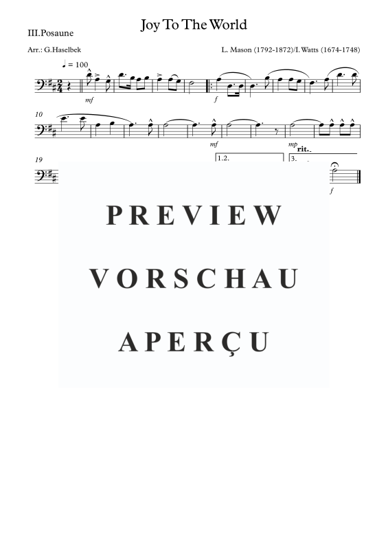 Produktgalerie: Seite 7 von 9 Joy To The World, , (Blechbläserquartett)