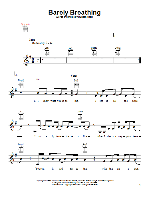 Product gallery: Page 1 of 1 Barely Breathing, Duncan Sheik
